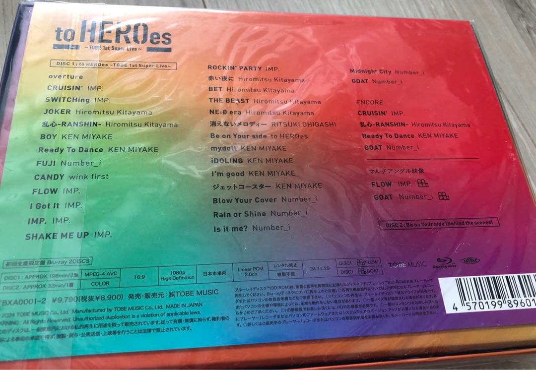 to HEROes - TOBE 1st Super Live 初回生産限定盤