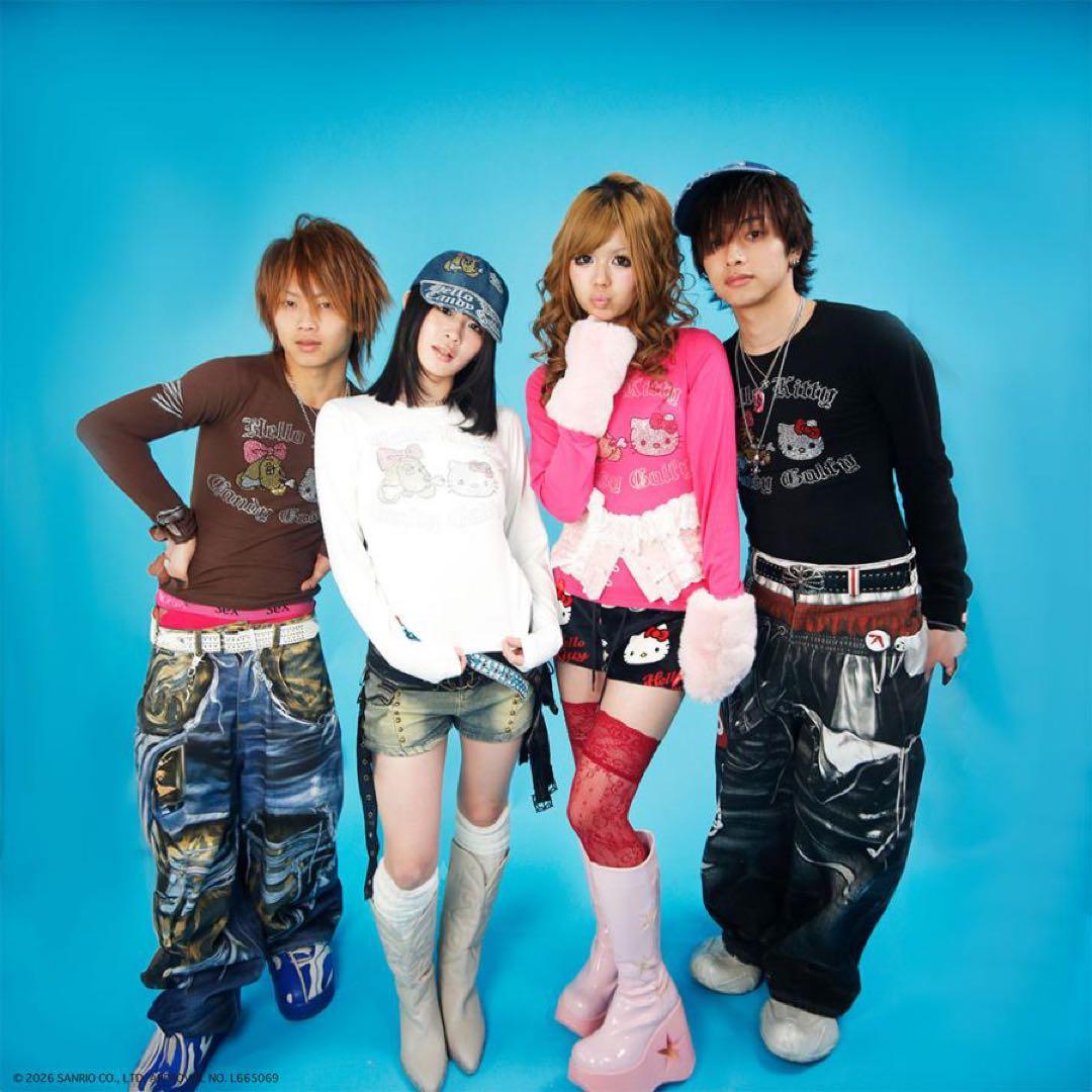 Galfy×Hello Kitty コラボ 長袖Tシャツ キティ ガルフィー