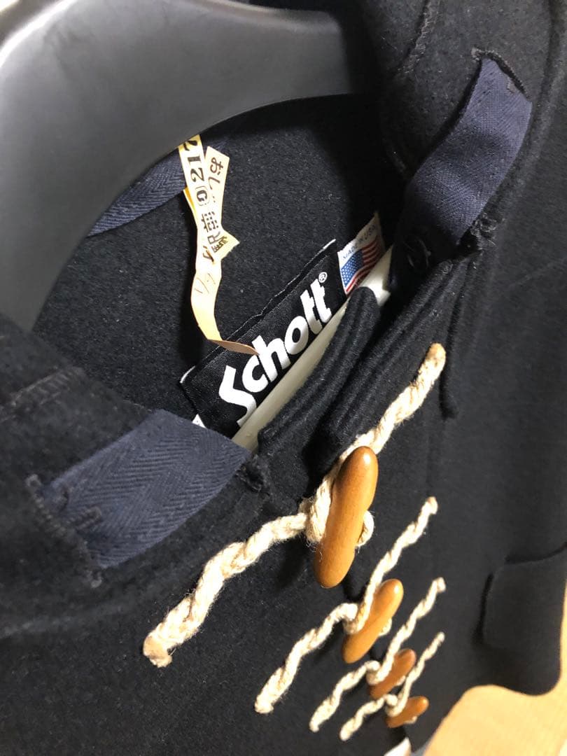 【美品/USA製】Schott ショット ダッフルコート ネイビー M 32oz