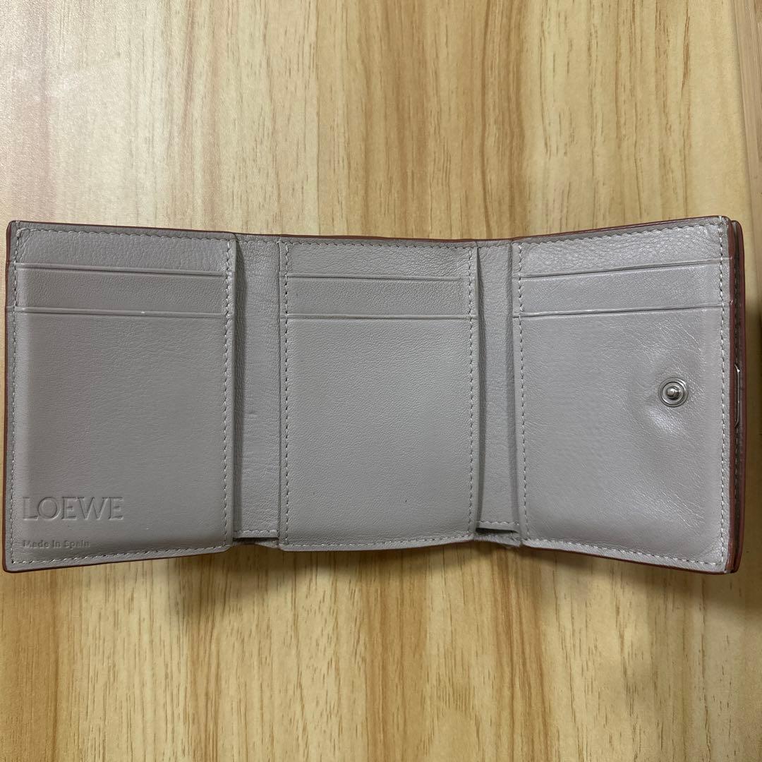 LOEWE 三つ折り財布 ライトグレー