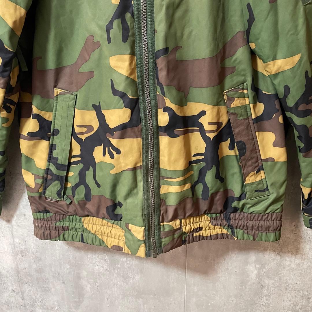 Burtonバートンスキーウェアスノーボードジャケットパーカー迷彩緑グリーン希少