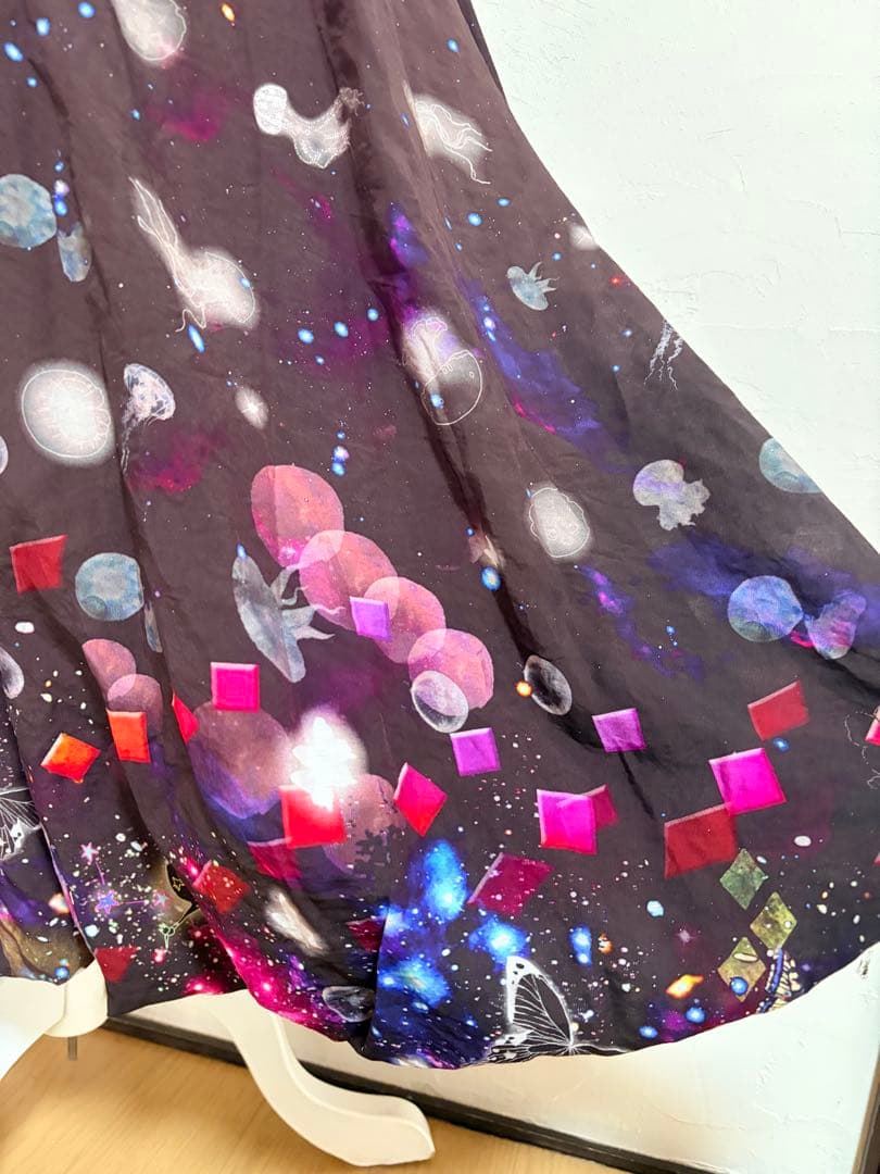 【ScoLar】クラゲ宇宙orきのこ惑星 2柄展開バルーンスカート　新品