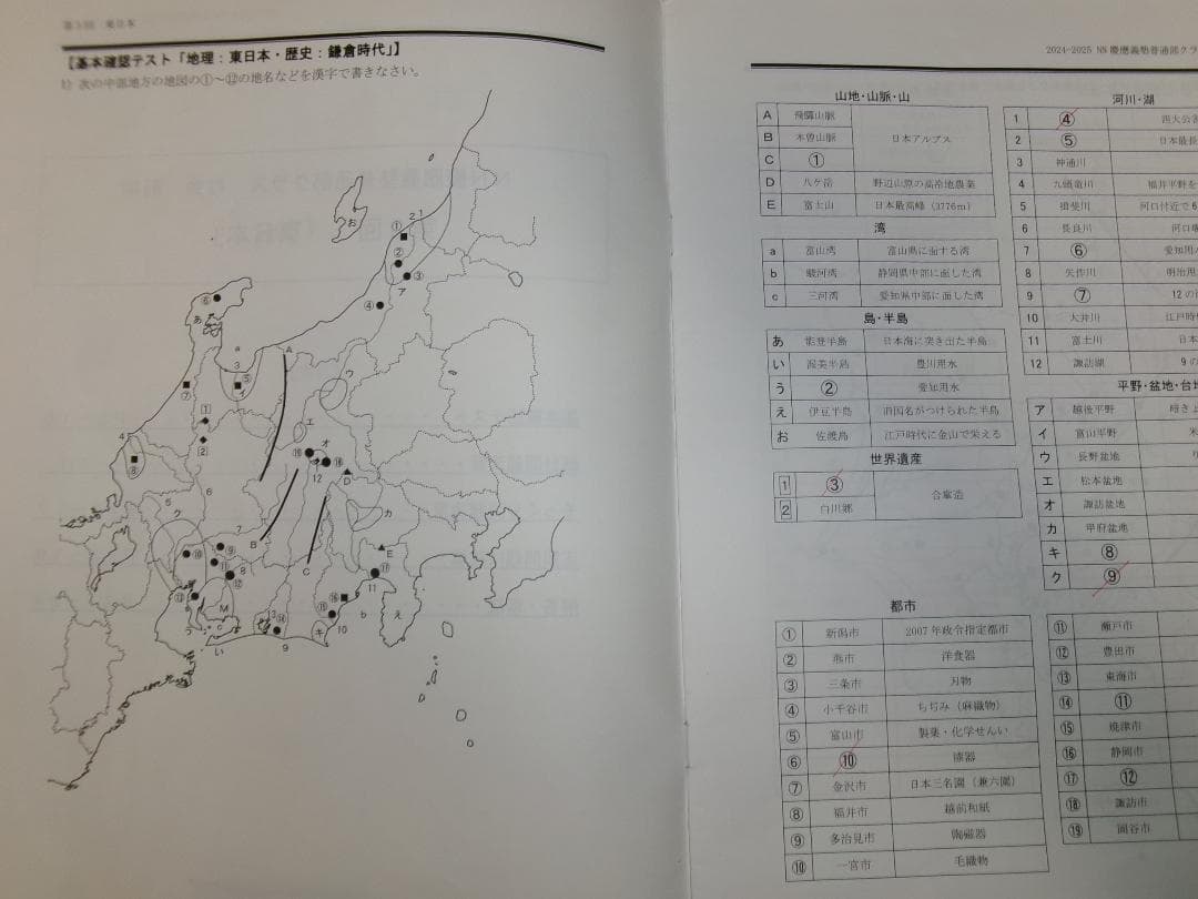 早稲田アカデミー＊６年＊ＮＮ前期＊慶應義塾普通部／社会＊全６回完全版＊２０２４年