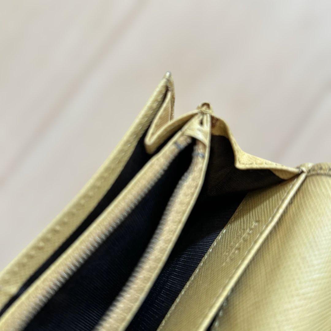 PRADA サフィアーノレザー 三つ折り財布 イエロー