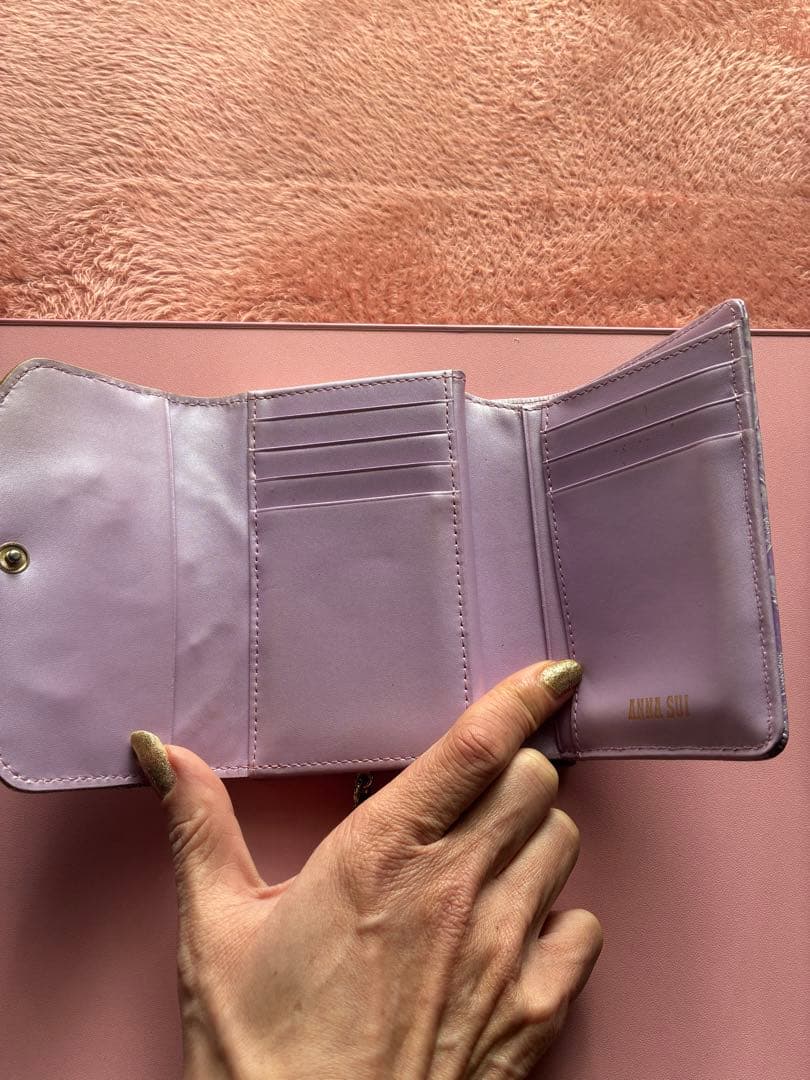 『美品』ANNA SUI 二つ折りがま口財布
