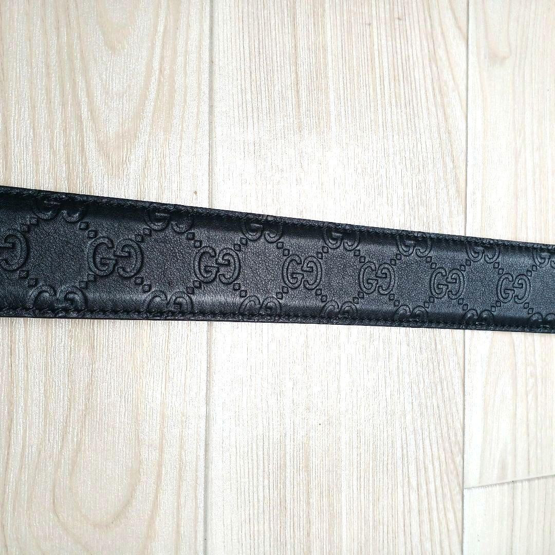 GUCCIベルト インターロッキング ブラック シルバー グッチシマ ほぼ未使用