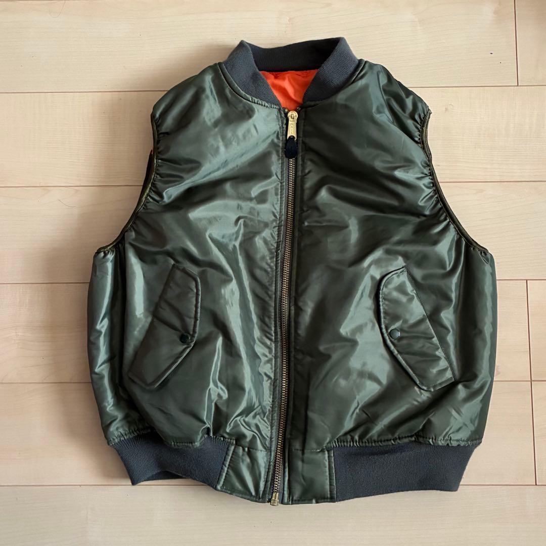 トップス thrifty look MA-1 reversible VEST