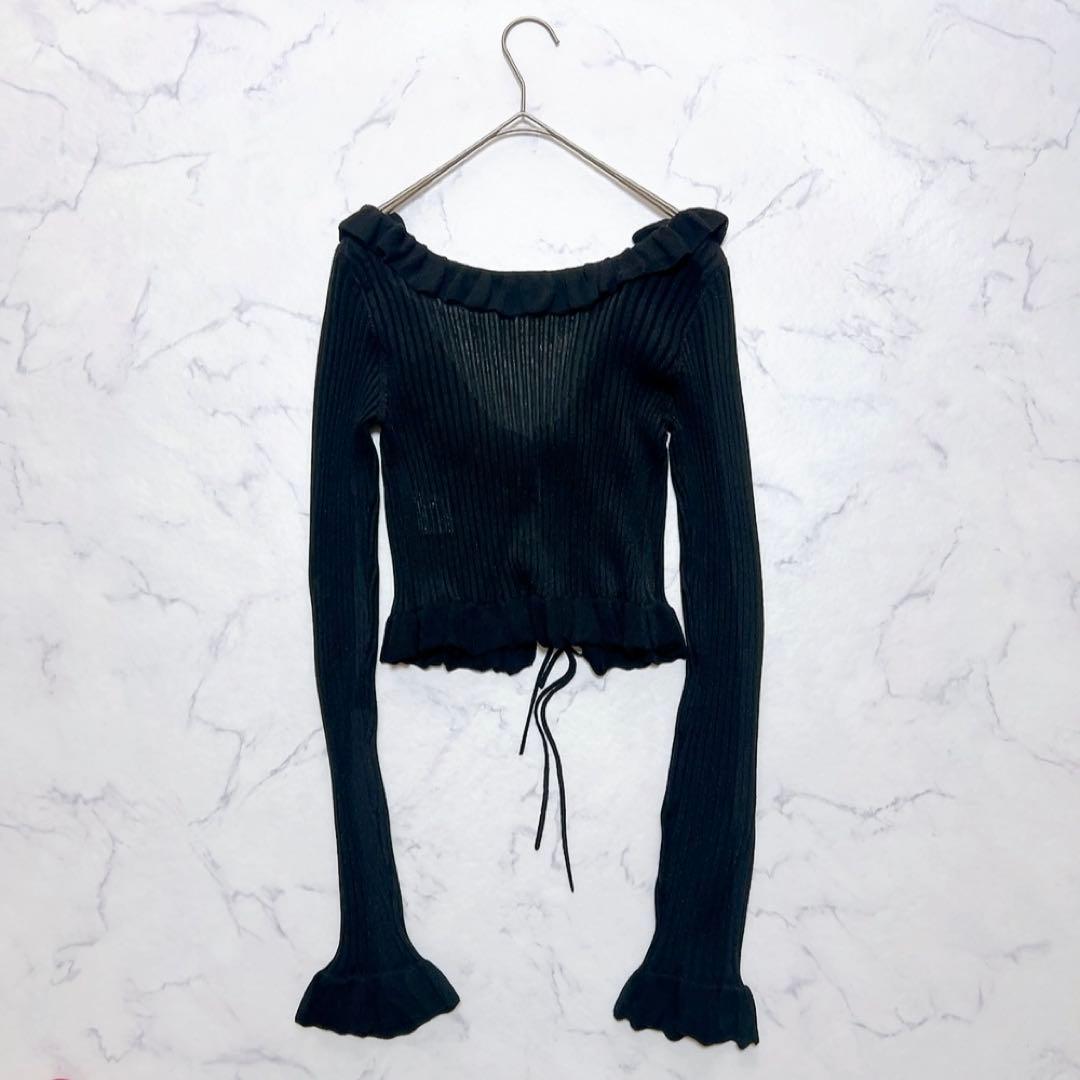 JOSE MOON RAFFLE KNIT TOPS/ラッフルニットトップス