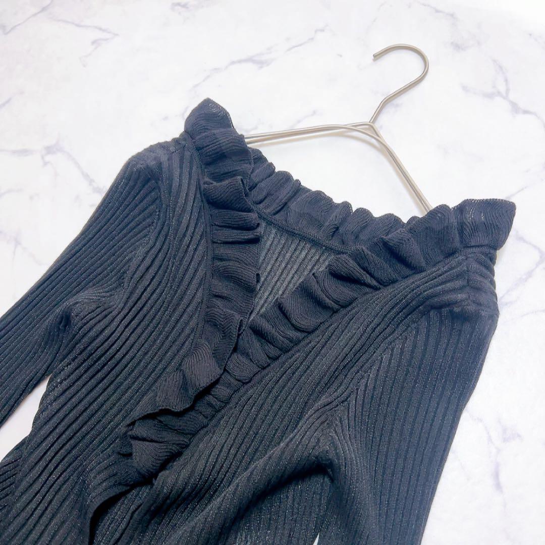 JOSE MOON RAFFLE KNIT TOPS/ラッフルニットトップス
