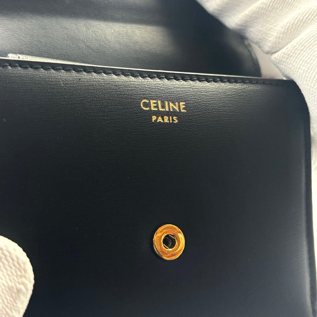 CELINE セリーヌ　トリオンフ　カーフスキン　三つ折り　財布　ミニ財布
