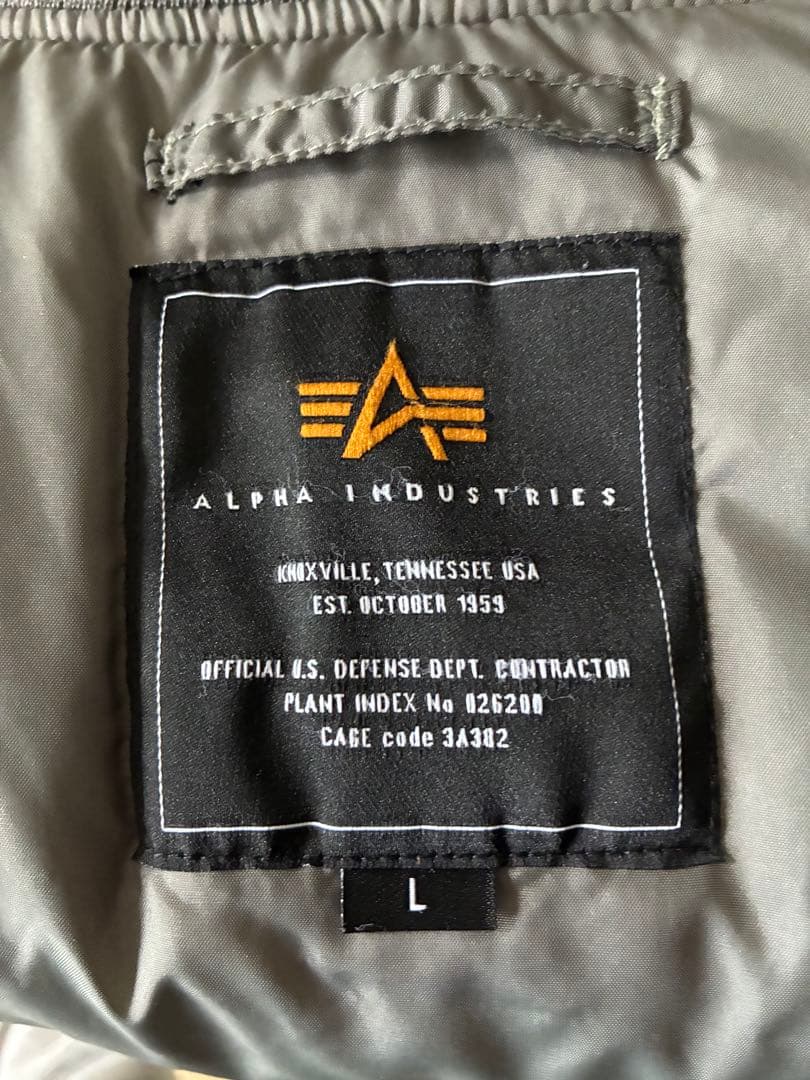 定番 アルファ MA-1 VINTAGE GRAY Lサイズ