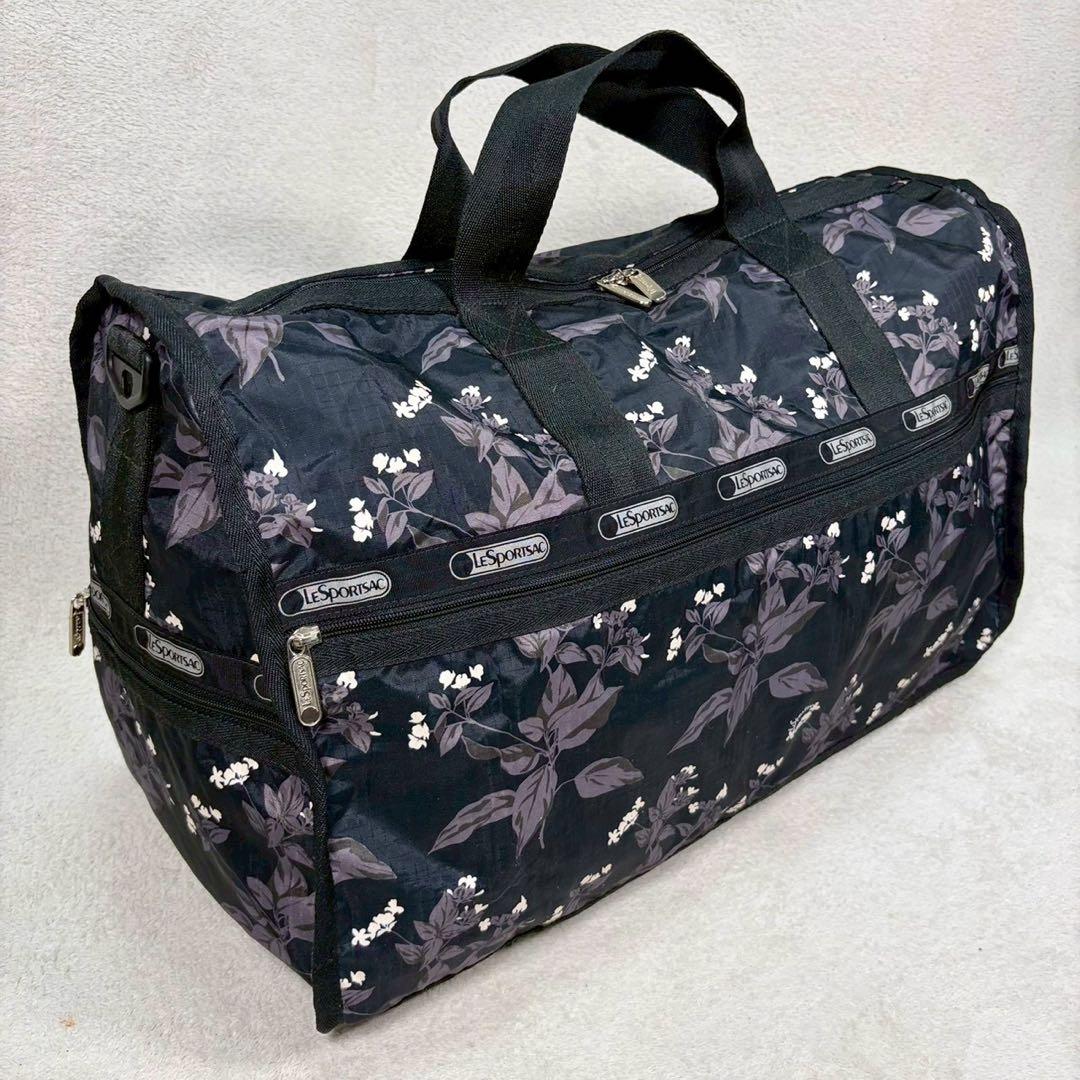 【美品✨】レスポートサック ボストンバッグ 2way ラージサイズ 花柄　大容量
