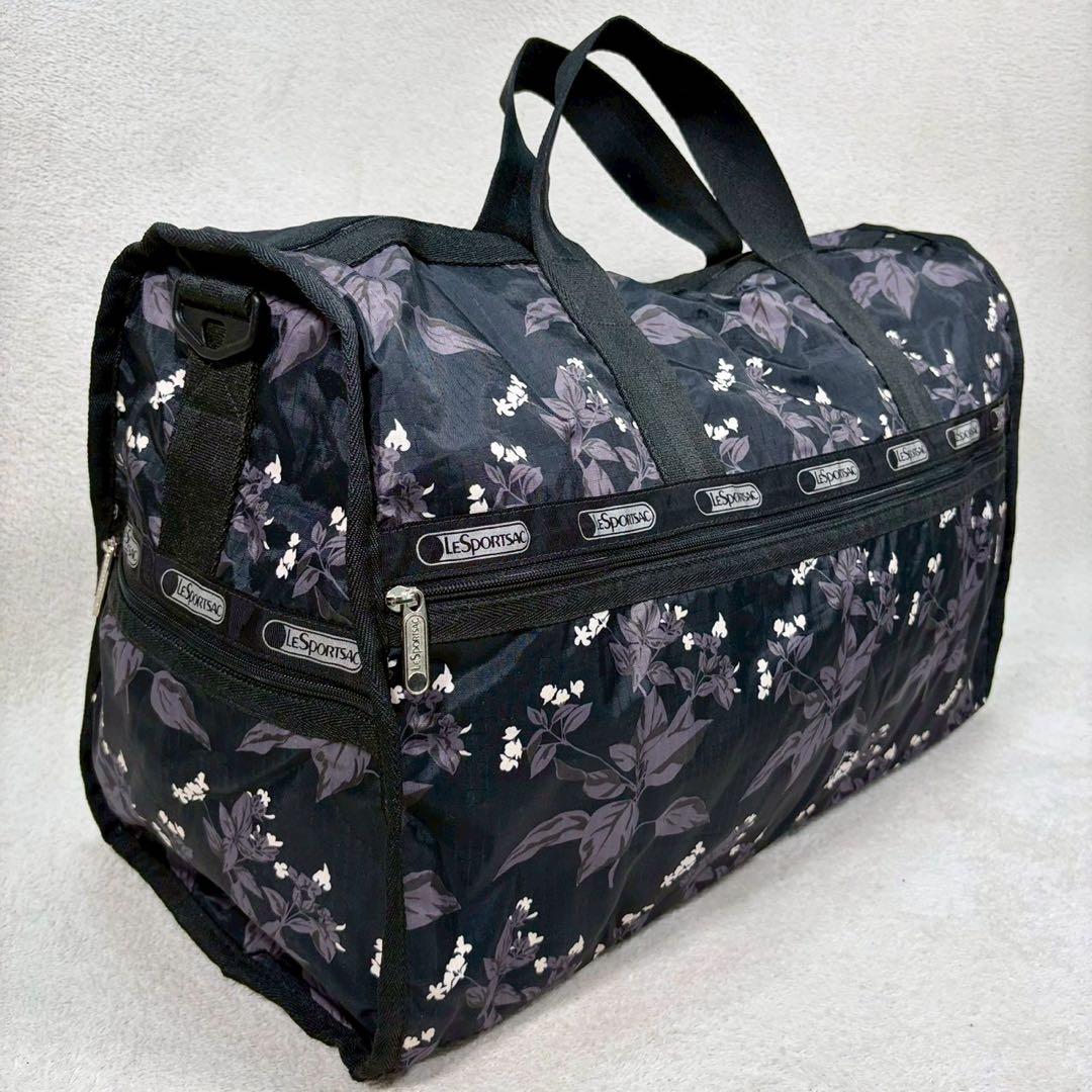 【美品✨】レスポートサック ボストンバッグ 2way ラージサイズ 花柄　大容量