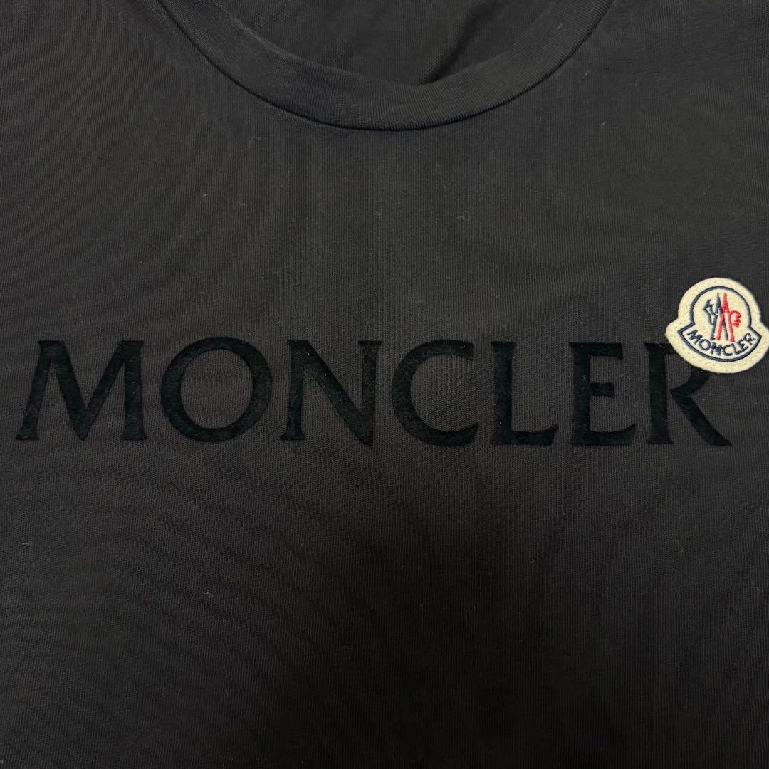 【極美品】MONCLER ロゴワッペンTシャツ ブラック　M