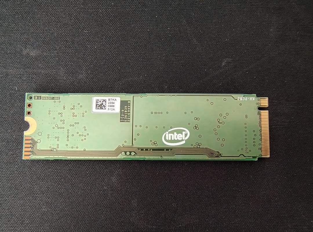 インテル NVMe SSD 512GB(Type2280)