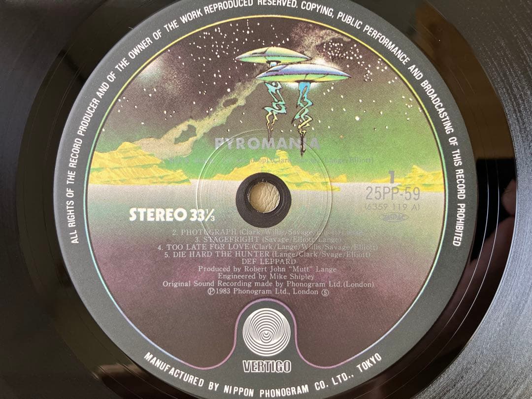 【LP•国内オリジナル盤赤帯付き】Def Leppard – Pyromania