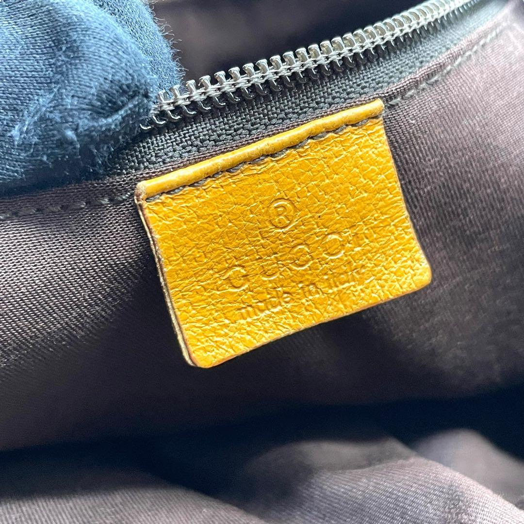 良品　GUCCI グッチ　s67 ボストンバッグ　大容量　GGキャンバス 茶　黄