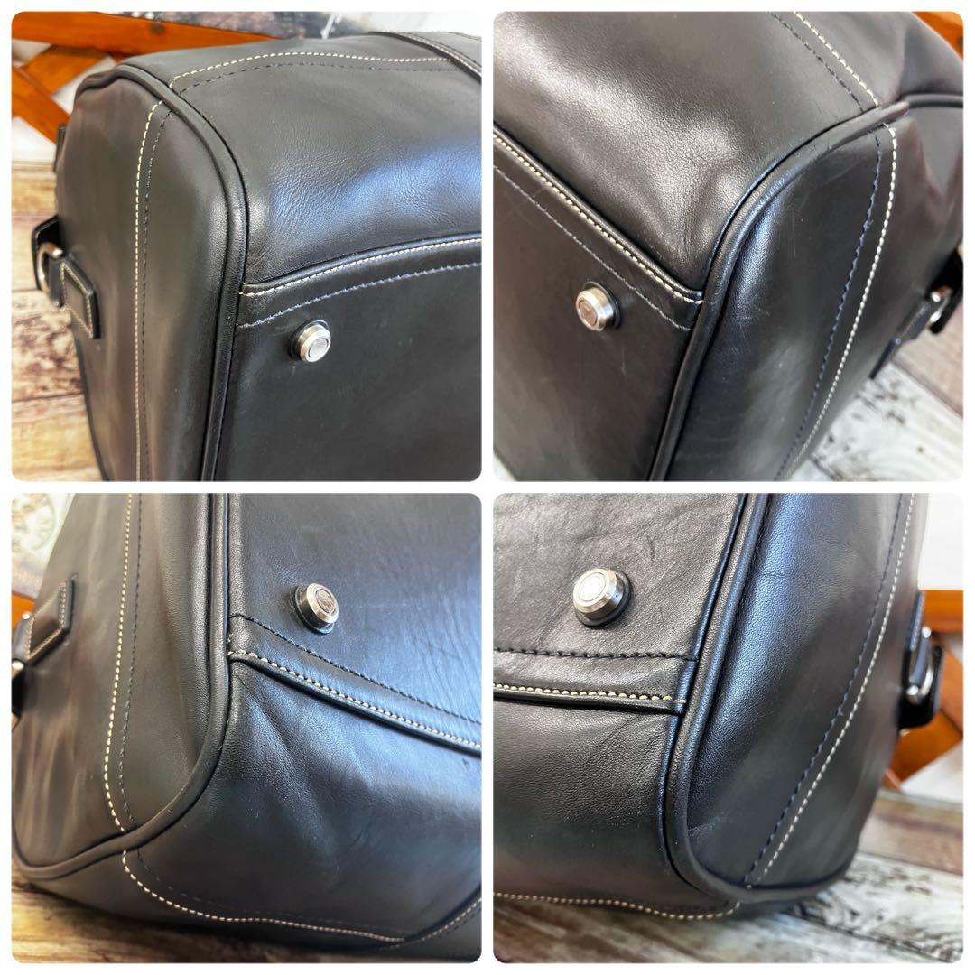 コーチ COACH ボストンバッグ レザー 黒 ブラック 大容量 旅行 2way