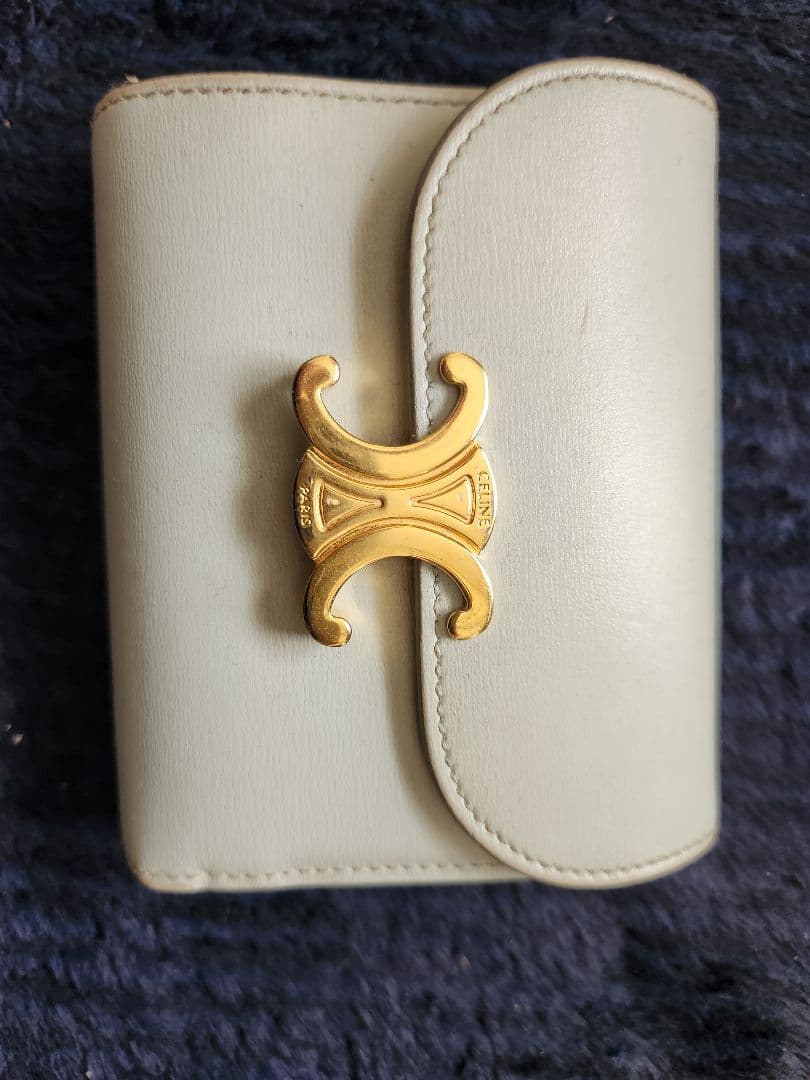 CELINE ホワイト 三つ折り財布