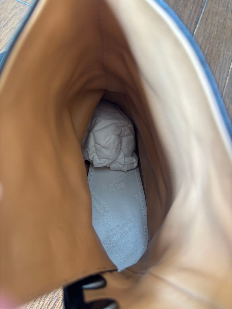 【美品】Maison Margiela ブラック レザーブーツ　38