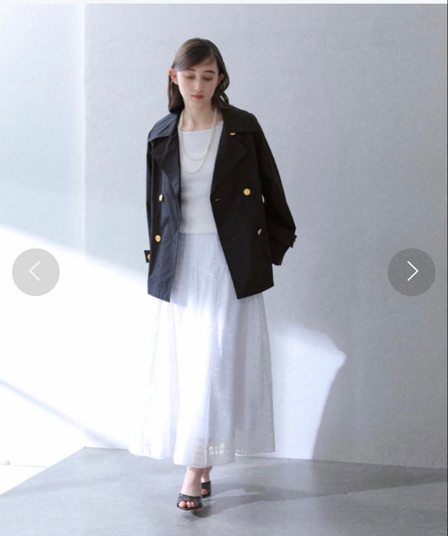 定価¥28600 美品 ラトータリテ ライトコート ショートトレンチ ネイビー