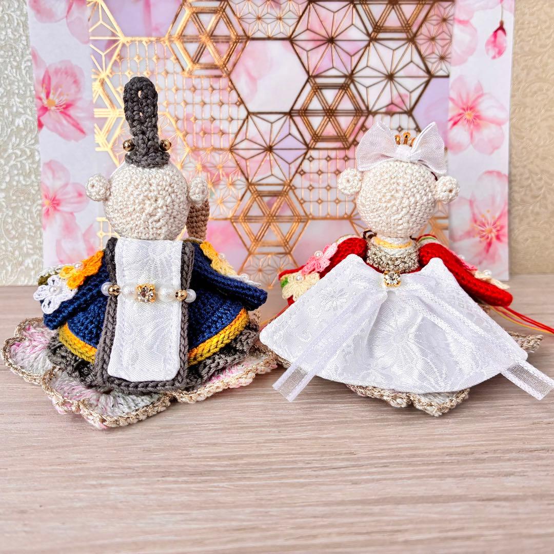 あみぐるみ　ひな祭りくまさん1