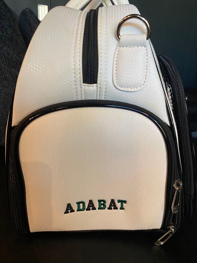 adabat ゴルフボストンバッグ ホワイト　靴収納　ショルダー