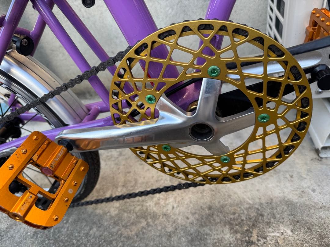 LITEPRO 折りたたみ自転車 パープル 16インチ