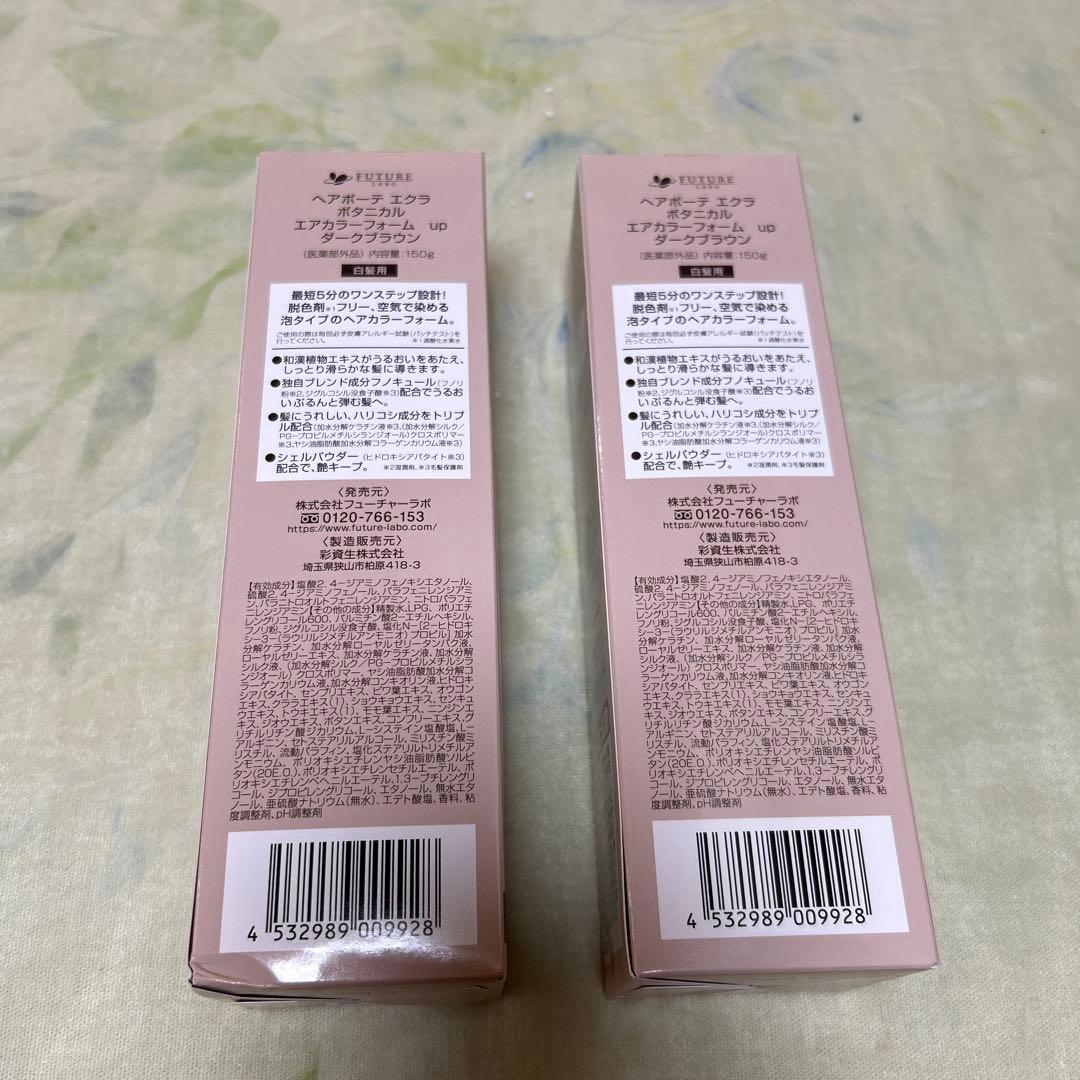 ヘアボーテ エクラ　ボタニカル　エアカラーフォーム　ダークブラウン　2本セット