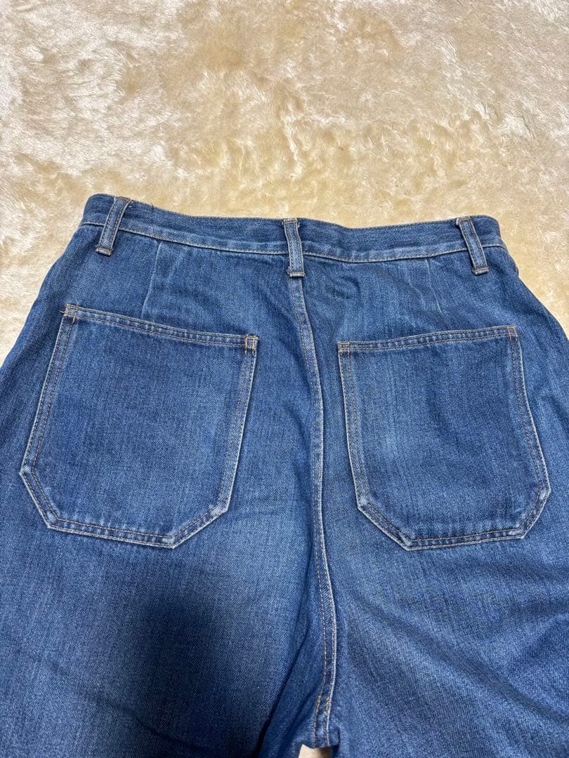 まっくろくろすけ　mizuiro ind ハイウエスト ワイド ダメージデ