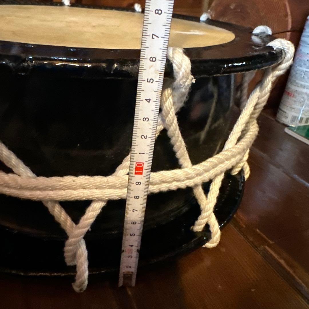 お値下げ❣️ヴィンテージ　黒い和太鼓 直径約30cm