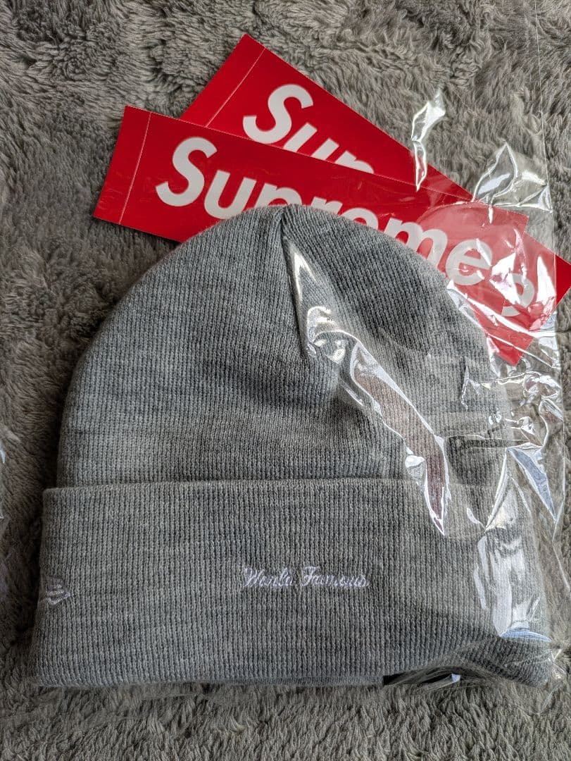 25FW Supreme New Era Box Logo Beanie グレー