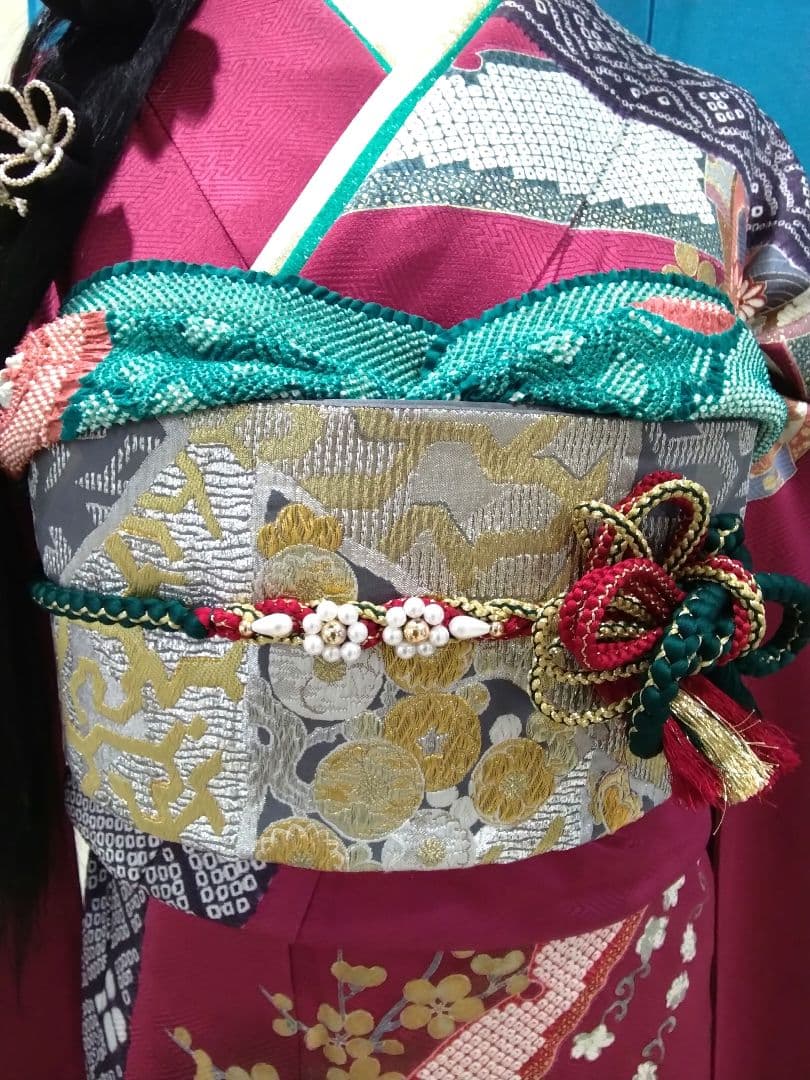 振袖フルセット、正絹振袖、成人式、重ね衿、帯揚げ帯締め、西陣袋帯、襦袢