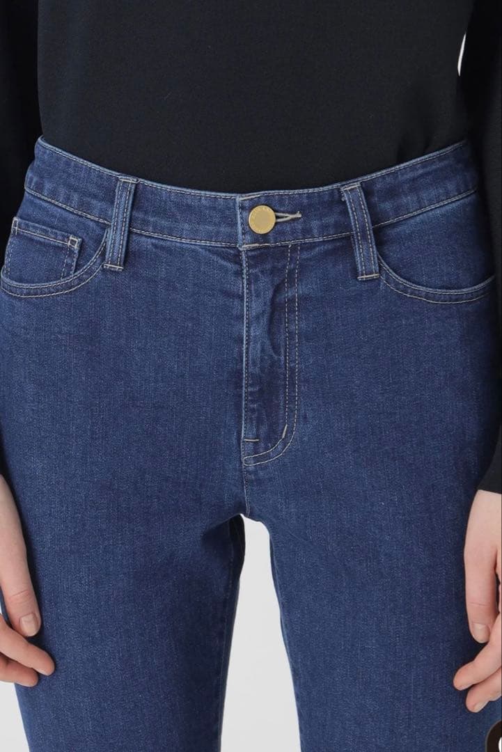 BLUE LABEL CRESTBRIDGEストレッチデニムストレートパンツ34