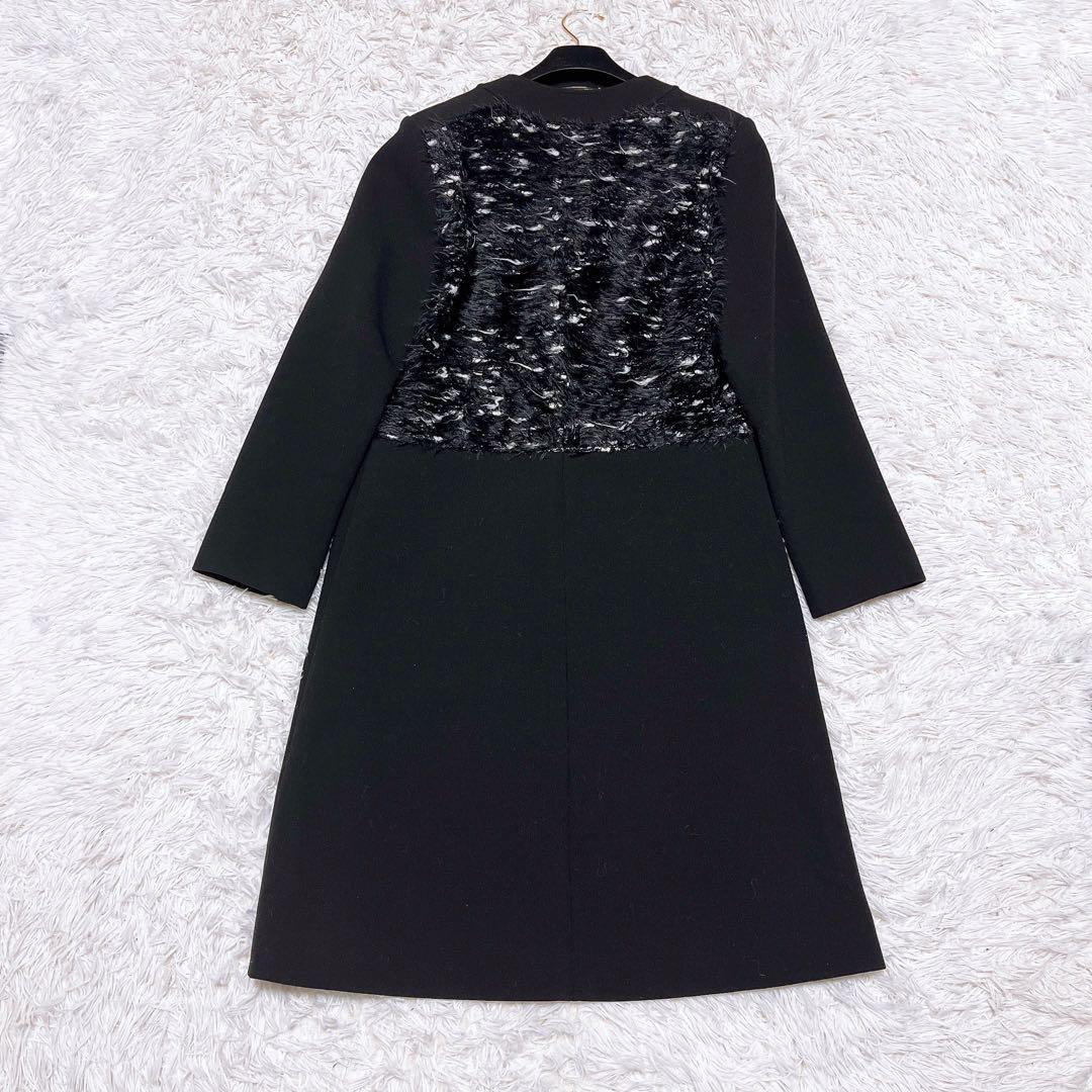 TAE ASHIDA タエアシダ ロング コート Aライン 切替 ノーカラー