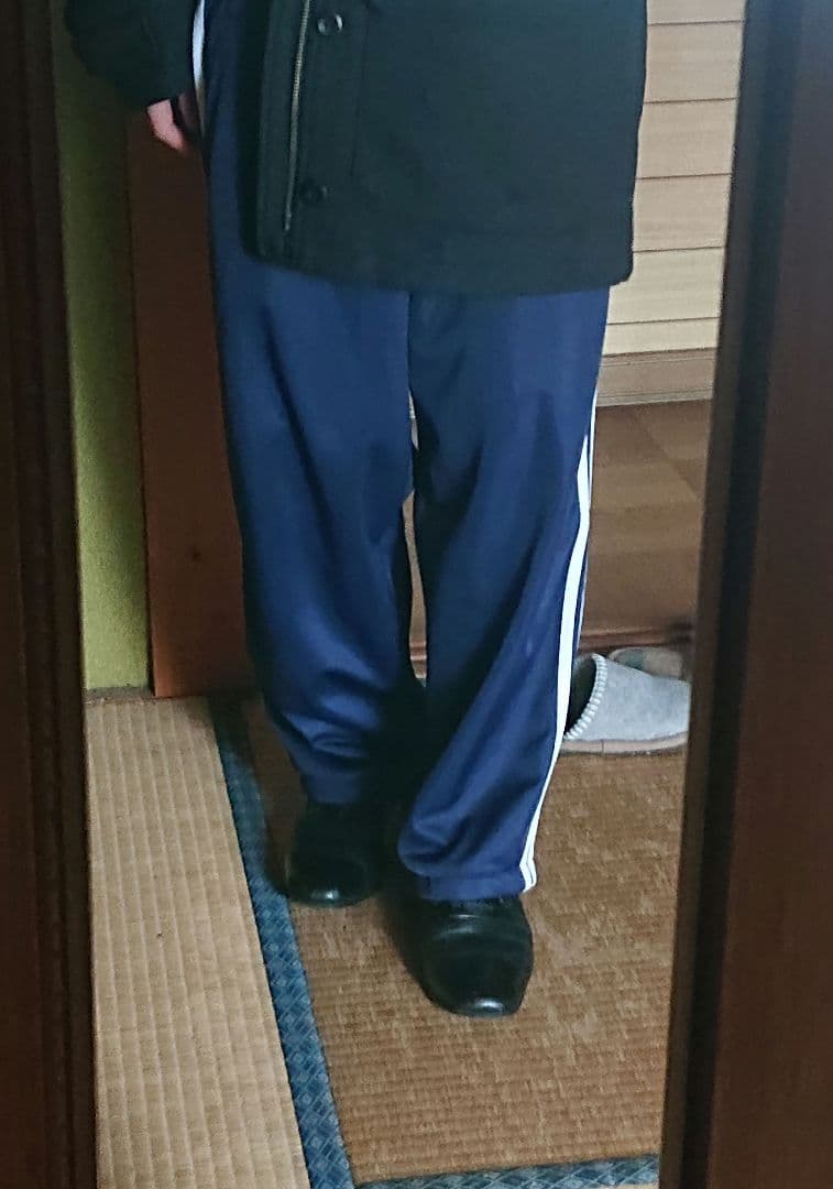 【極太バギー】80s~90s トラックパンツ ネイビー adidas