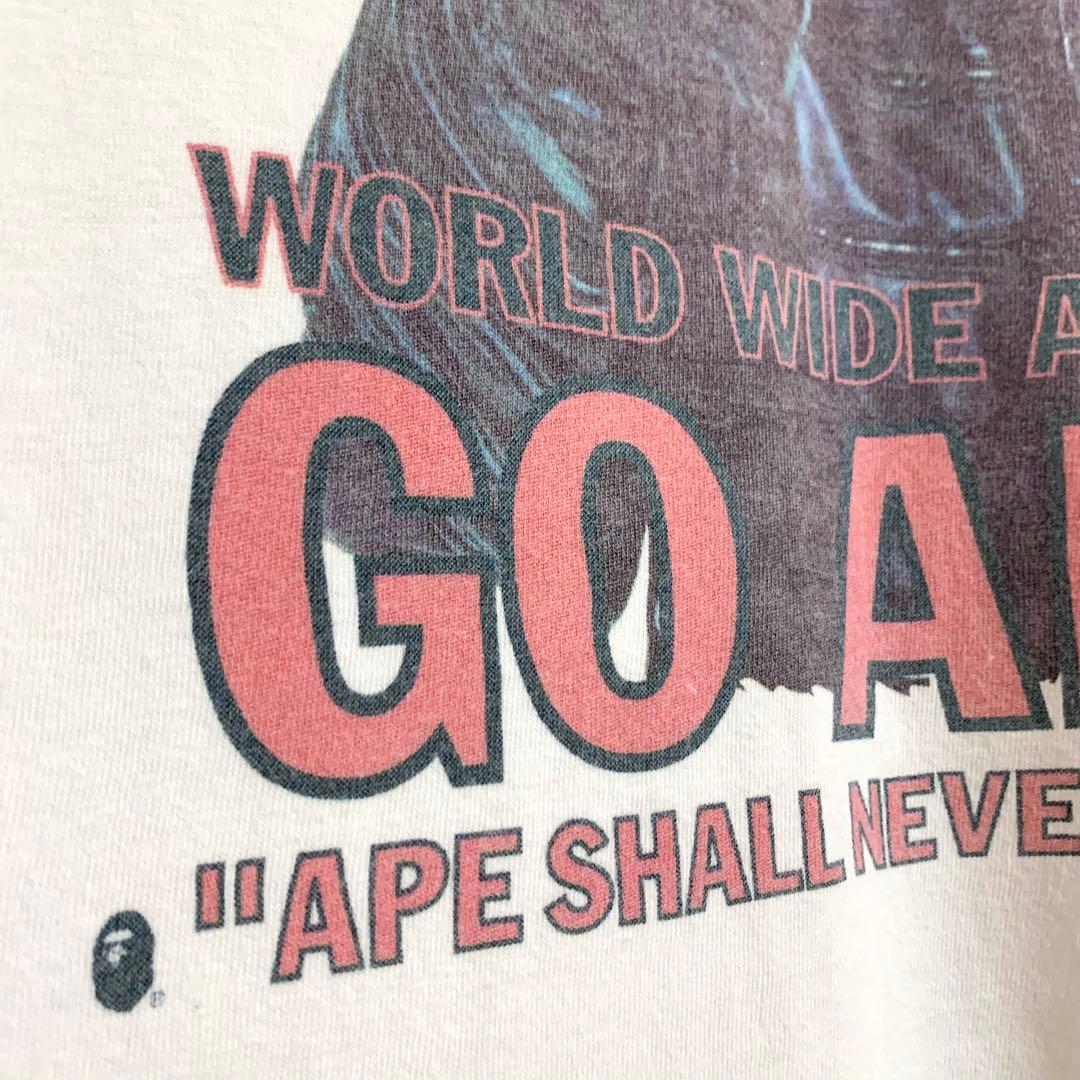 90s 初期 USA製 A BATHING APE 猿の惑星 GO APE L