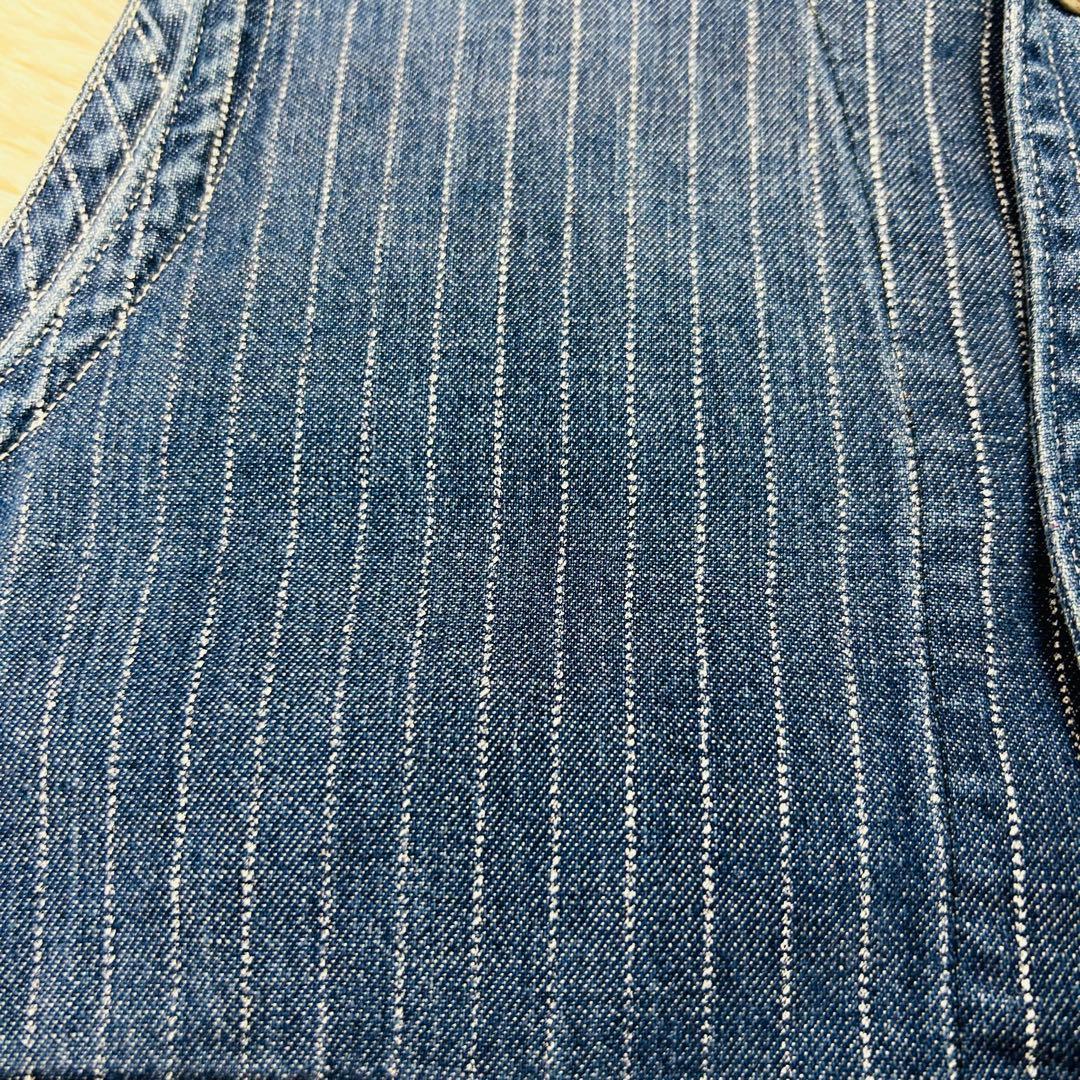 KAPITAL デニム地 ヒッコリー ベスト ストライプ フラップポケット