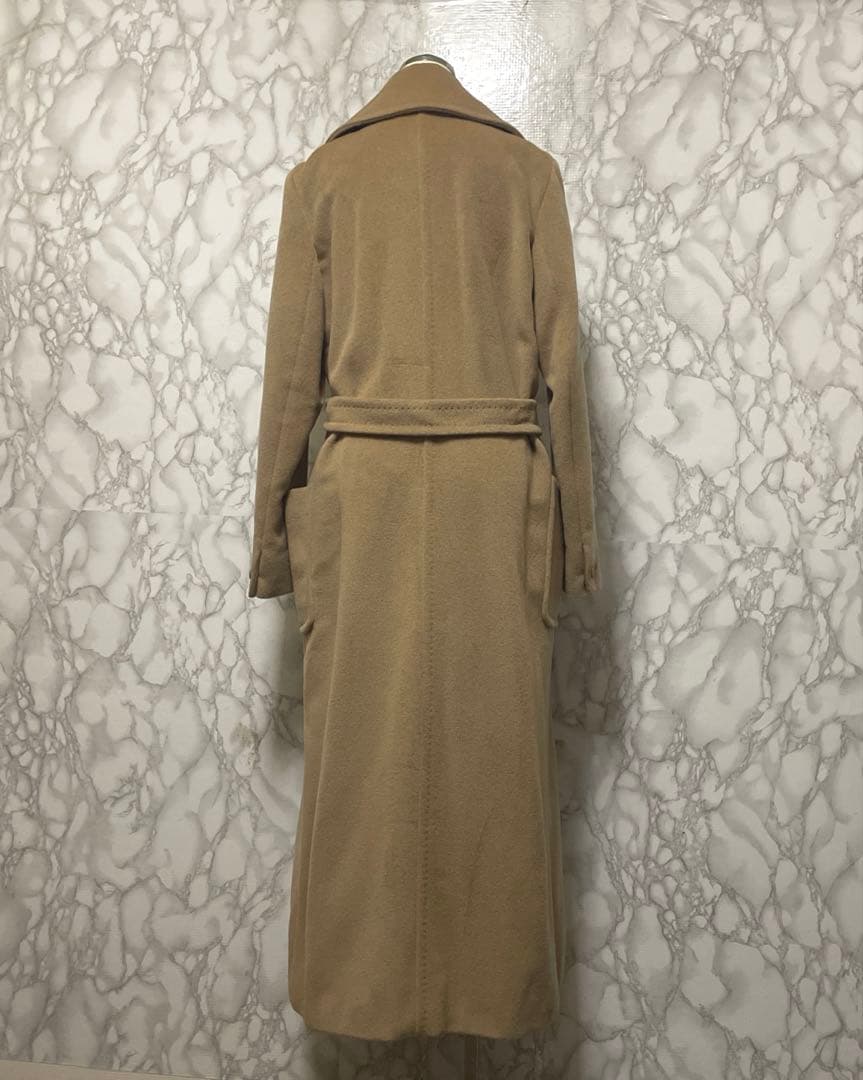 極上品　Max Mara デザインロングコート　カシミヤ混合　ガウン　イタリア製