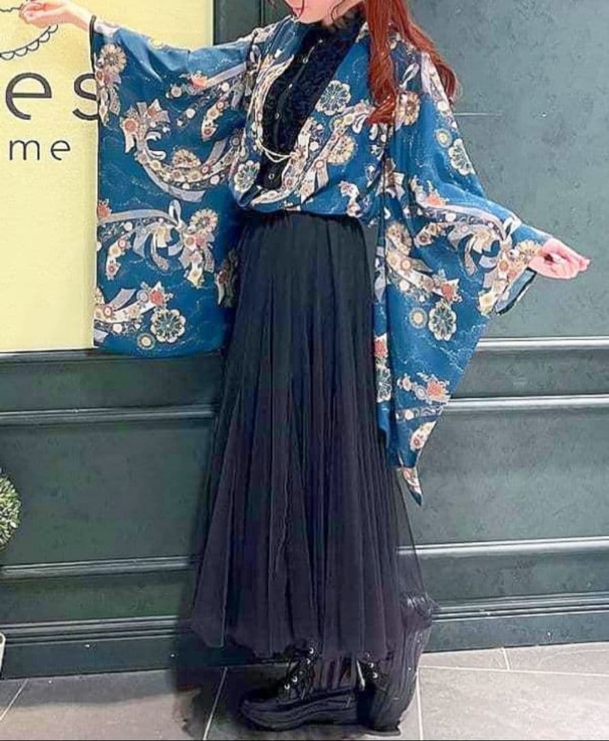 ⭐️新品未使用完売品⭐️燦爛柄羽織和柄和風着物袖花柄オケージョンセレモニー晴れ着