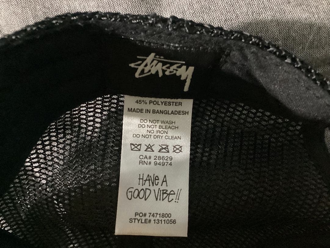 Stussy メッシュキャップ ホワイト ブラック