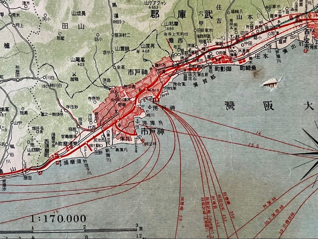 大正14年発行の「兵庫県」地図セット