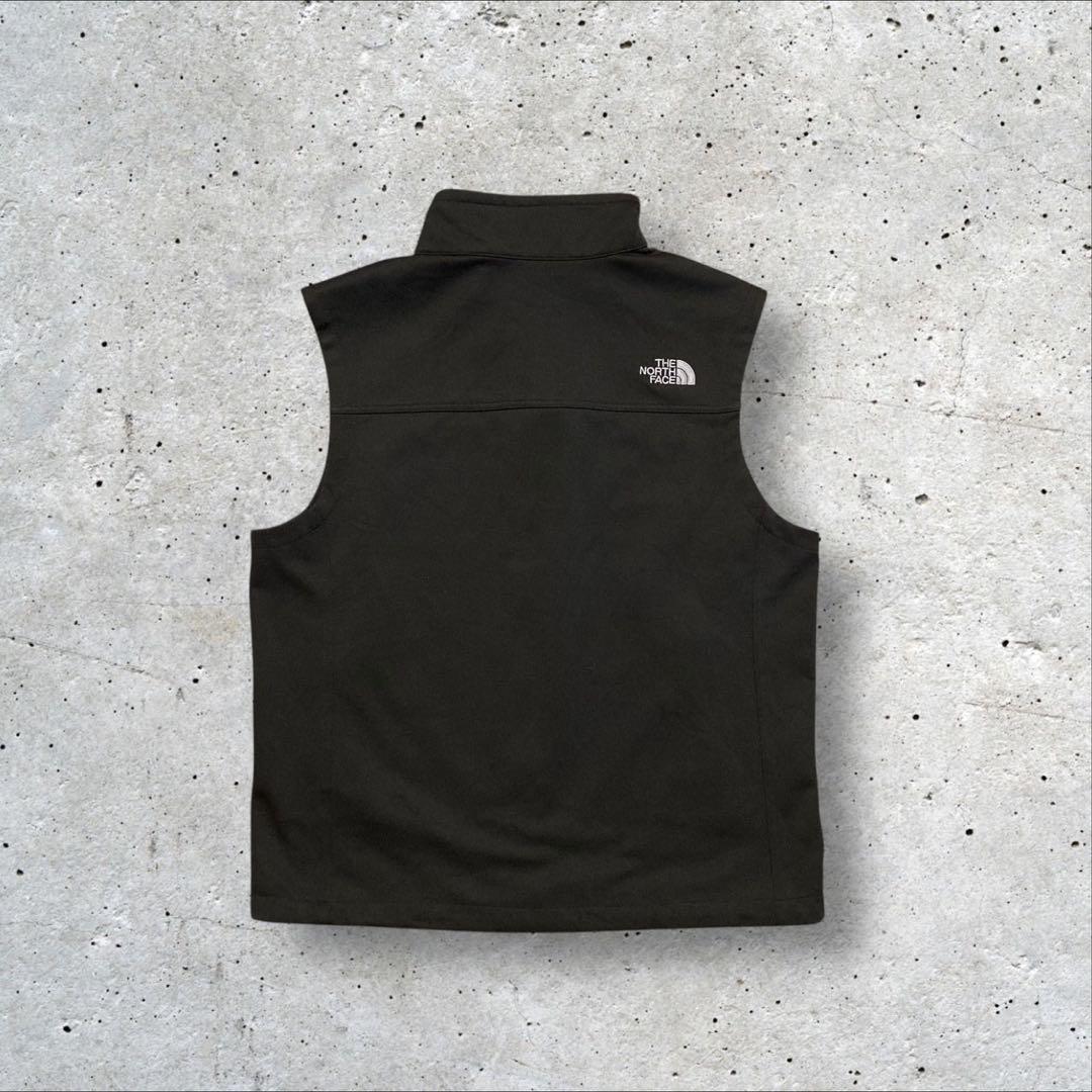 〈ザ・ノースフェイス〉ナイロンベスト　L 黒　企業ロゴ　美品　人気カラー　f