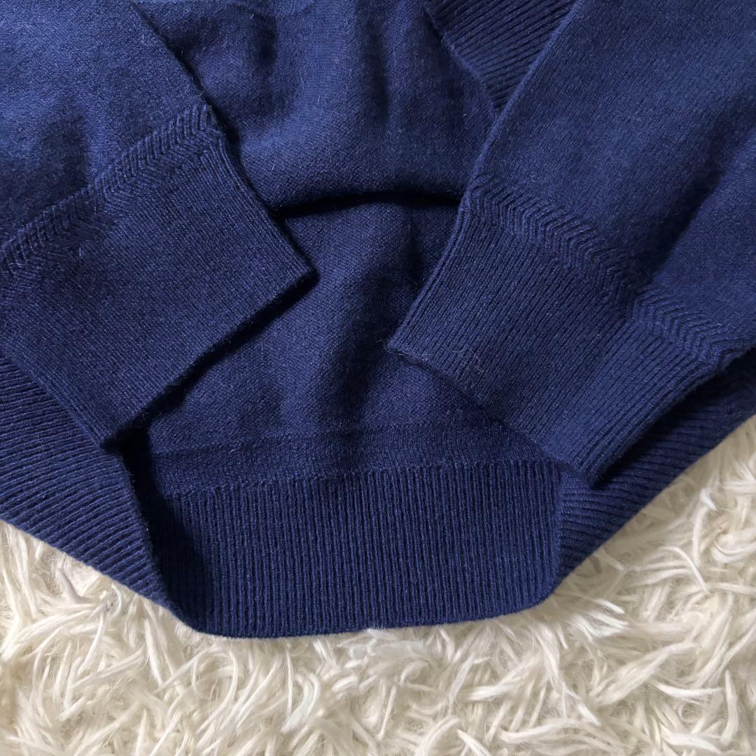新品タグ付✨PEARLYGATES カシミヤ100% ニット サイズL ネイビー