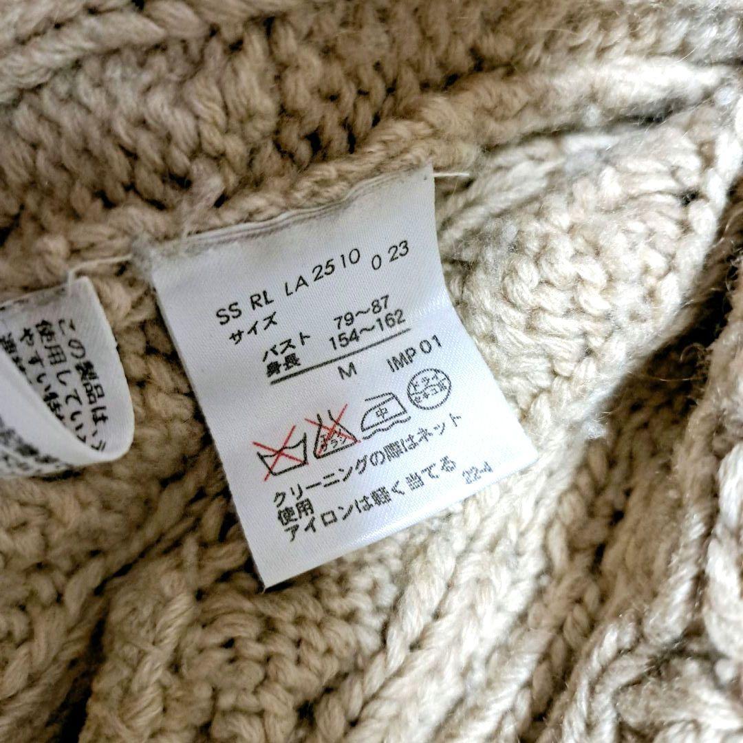 RALPH LAUREN ラルフ ケーブルニットカーディガン カシミヤ M