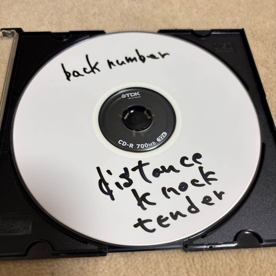 back number distance knock tender インディーズ
