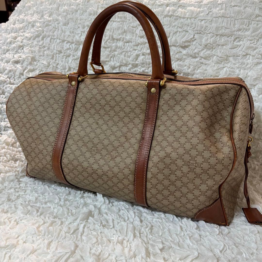 【CELINE】セリーヌ マカダムボストンバッグ ヴィンテージホワイトトリオンフ