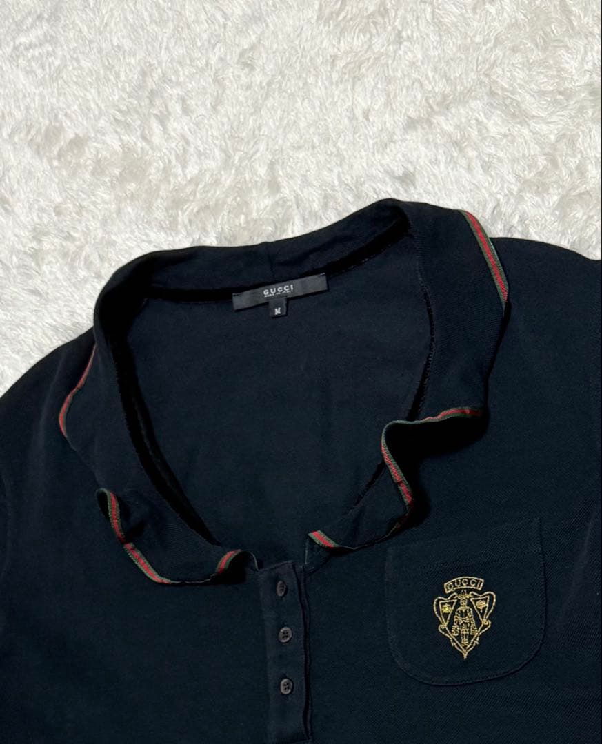 GUCCI フリル 襟つき ポロシャツ 半袖　美品