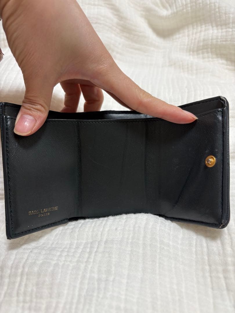 YSL レザー 三つ折り財布