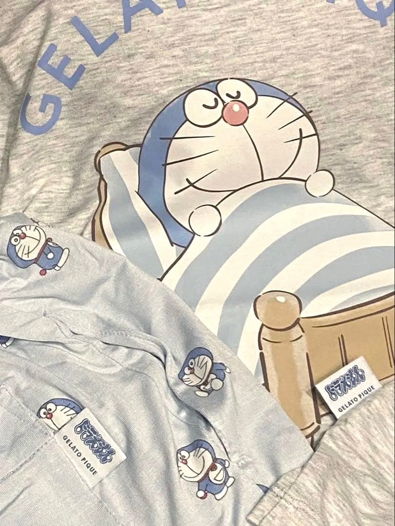 ジェラートピケ♡ドラえもんルームウェア上下セット新品グレー